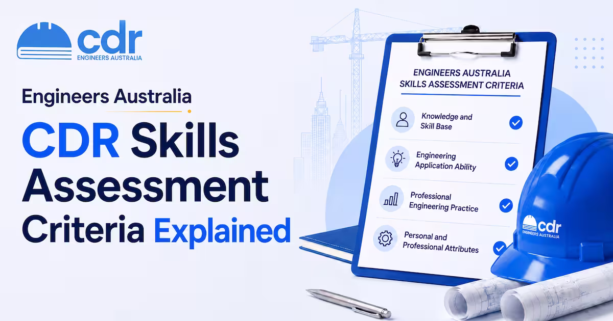 Assessor evaluating Engineers Australia CDR skills assessment against 16 Stage 1 competency elements
