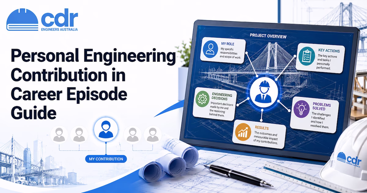 Engineer reviewing technical documents and annotating personal engineering contributions at a professional workspace