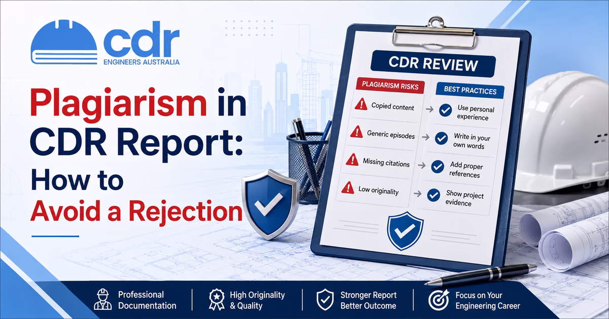 Diagram showing how EA detects plagiarism in CDR reports using text-similarity software and internal database cross-reference.